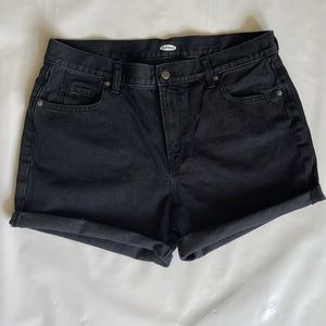 Old Navy Black Denim Shorts Size 14